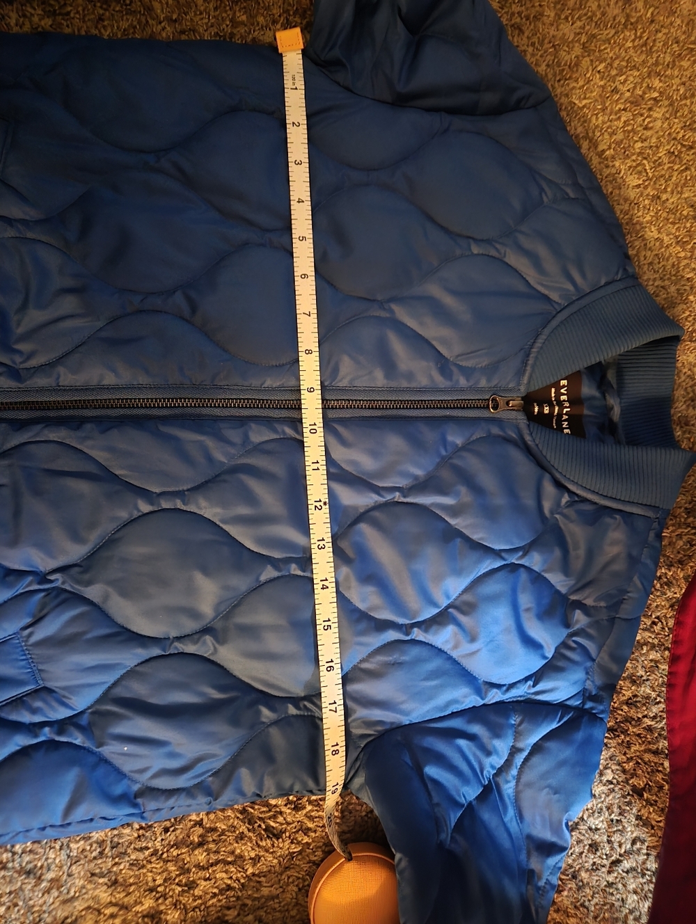 Everlane Renew Longline Quilted Puffer Coat in Lapis Blue - Picture 5 of 5